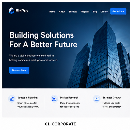 corporate website theme