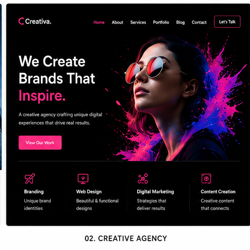 creative agency website theme