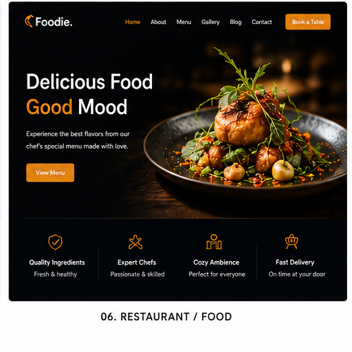 restaurant website theme